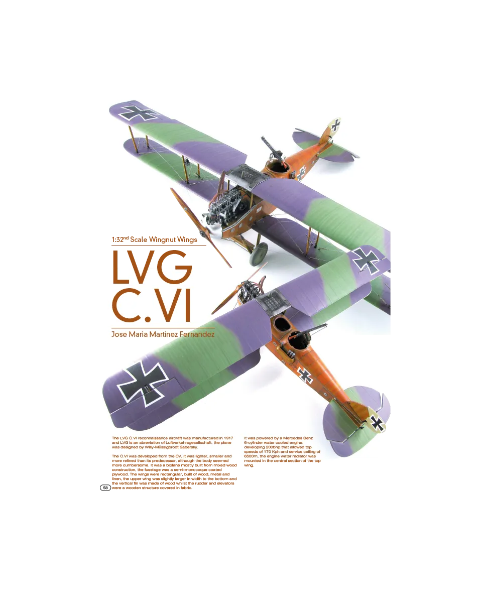AFV Modeller AIR37 articolo PDF LVG C.VI 1:32 Wingnut Wings
