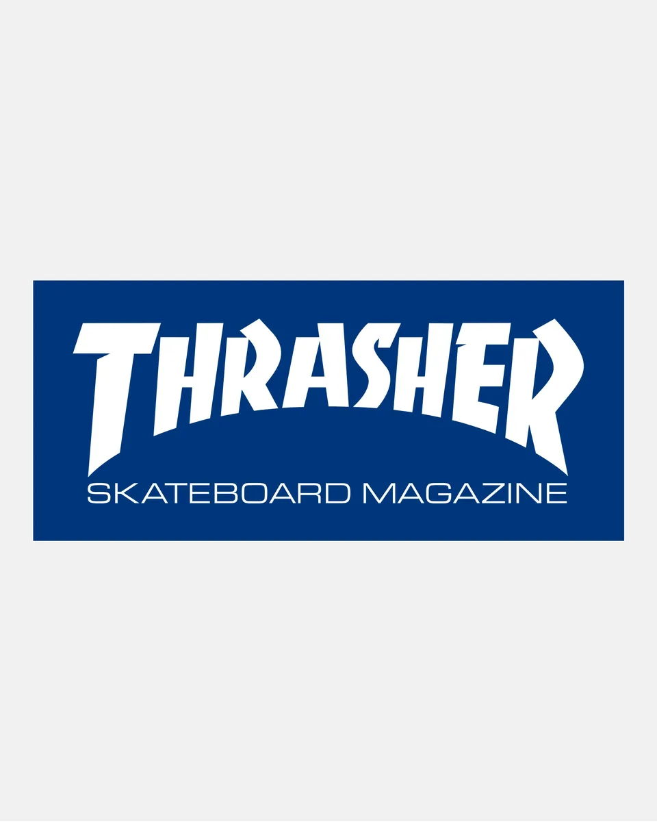 Thrasher Skate Mag adesivo blu logo classico