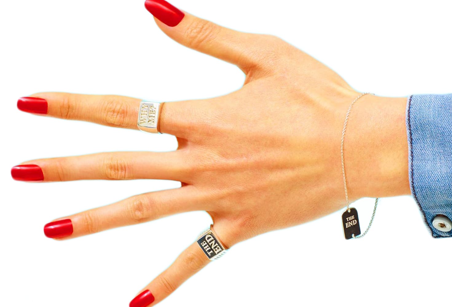 TOILETPAPER Endless Why Me anello argento 925 unisex