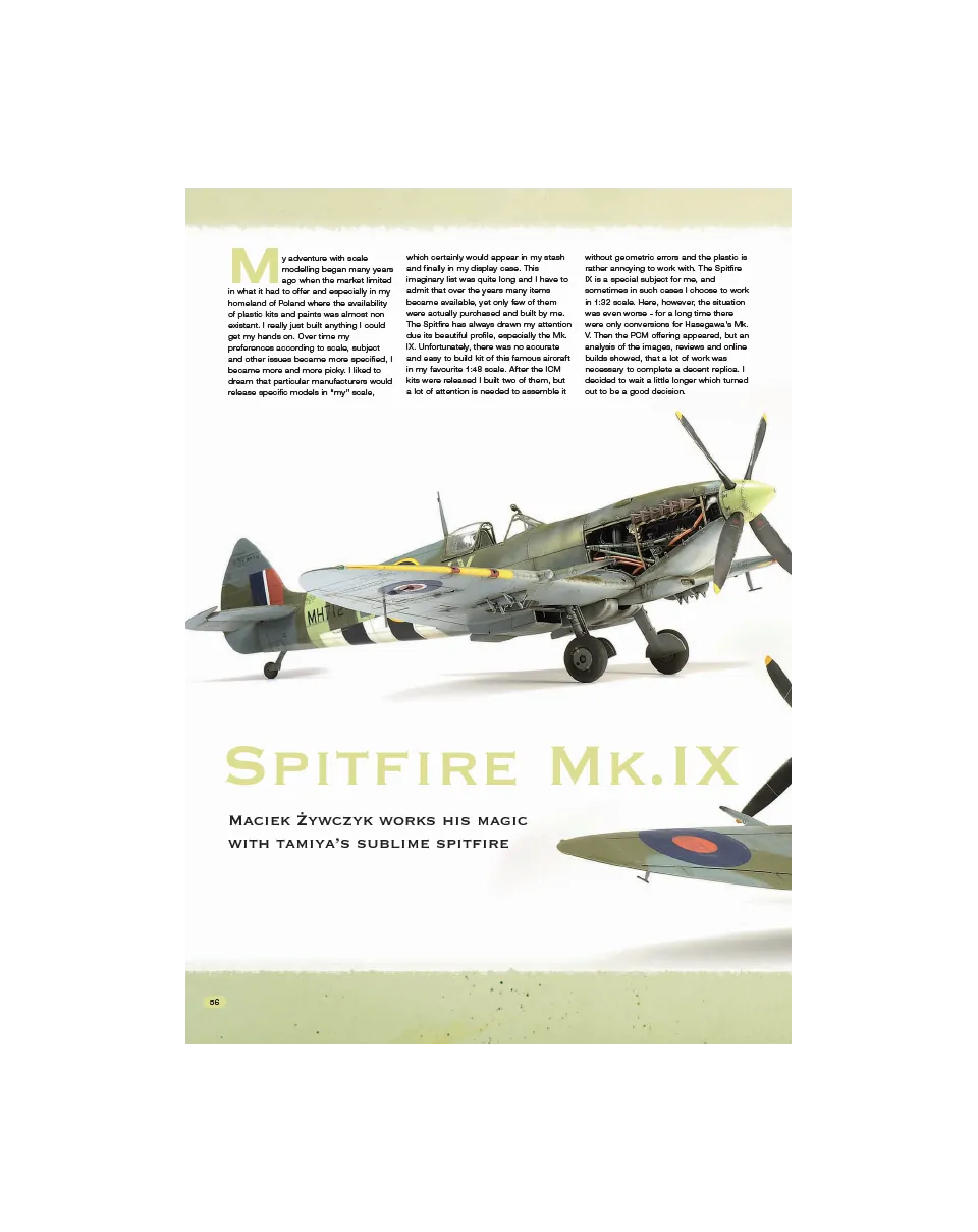 AFV Modeller Air 60 articolo PDF Spitfire Mk.IX aerei