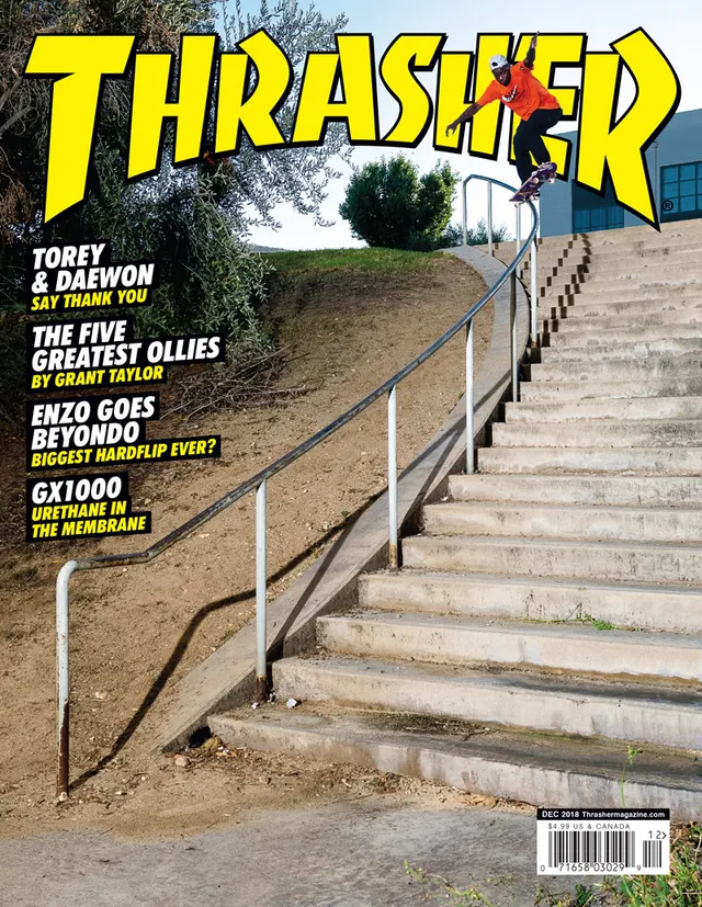 Thrasher Magazine rivista numero dicembre 2018 Zion Wright