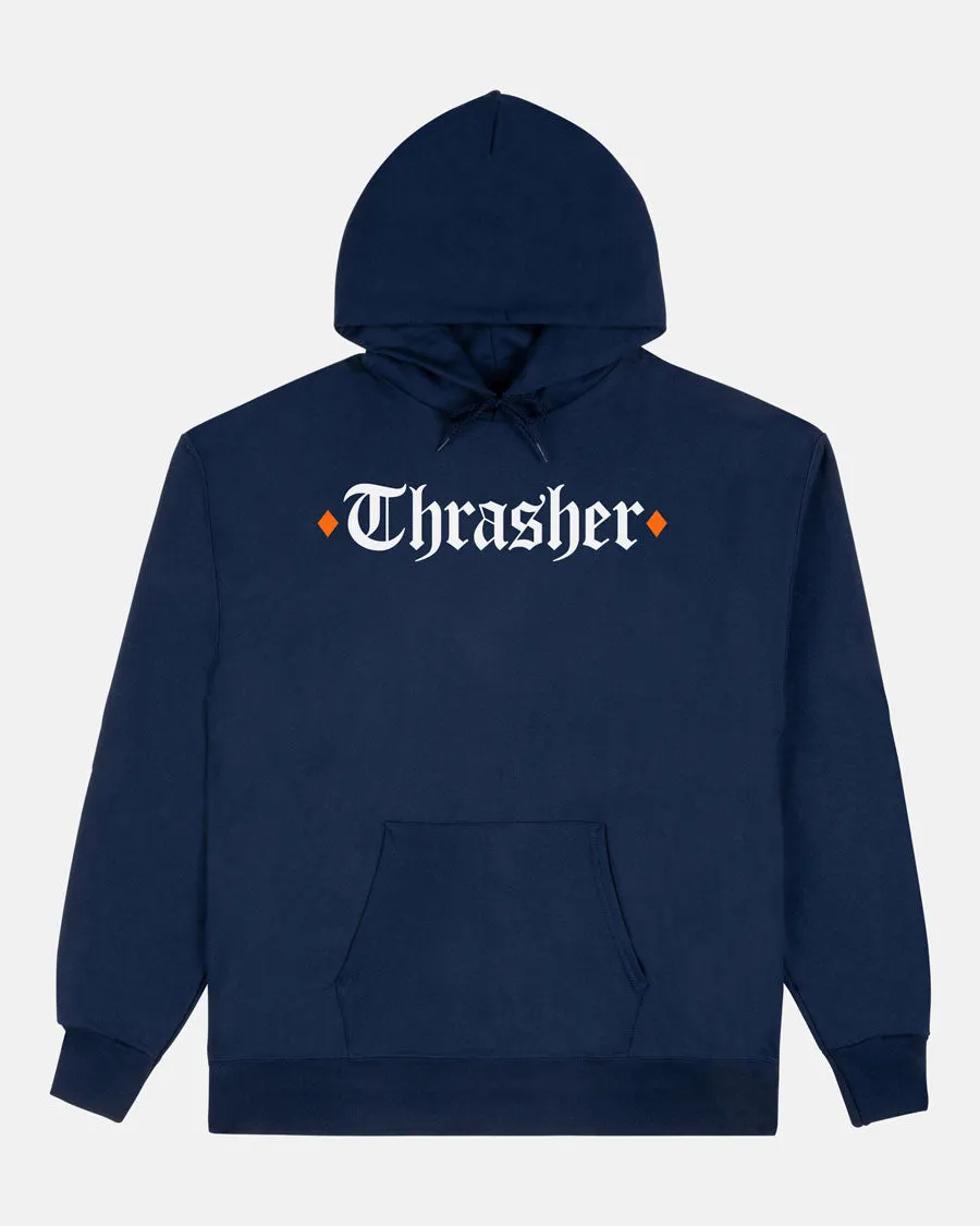 Thrasher Spitfire The End Oath hoodie felpa navy