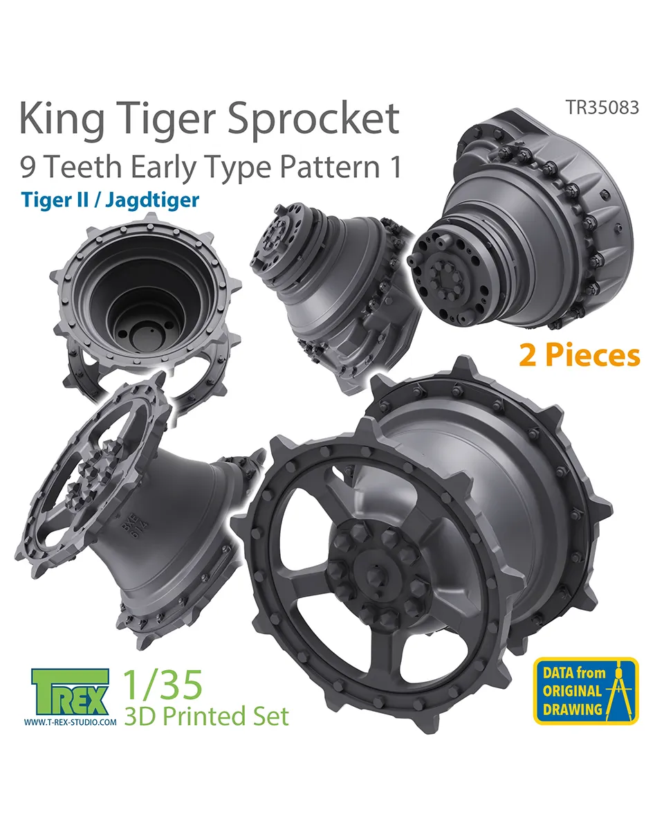 AFV Modeller T-Rex 35083 kit resina King Tiger 1/35 9 denti