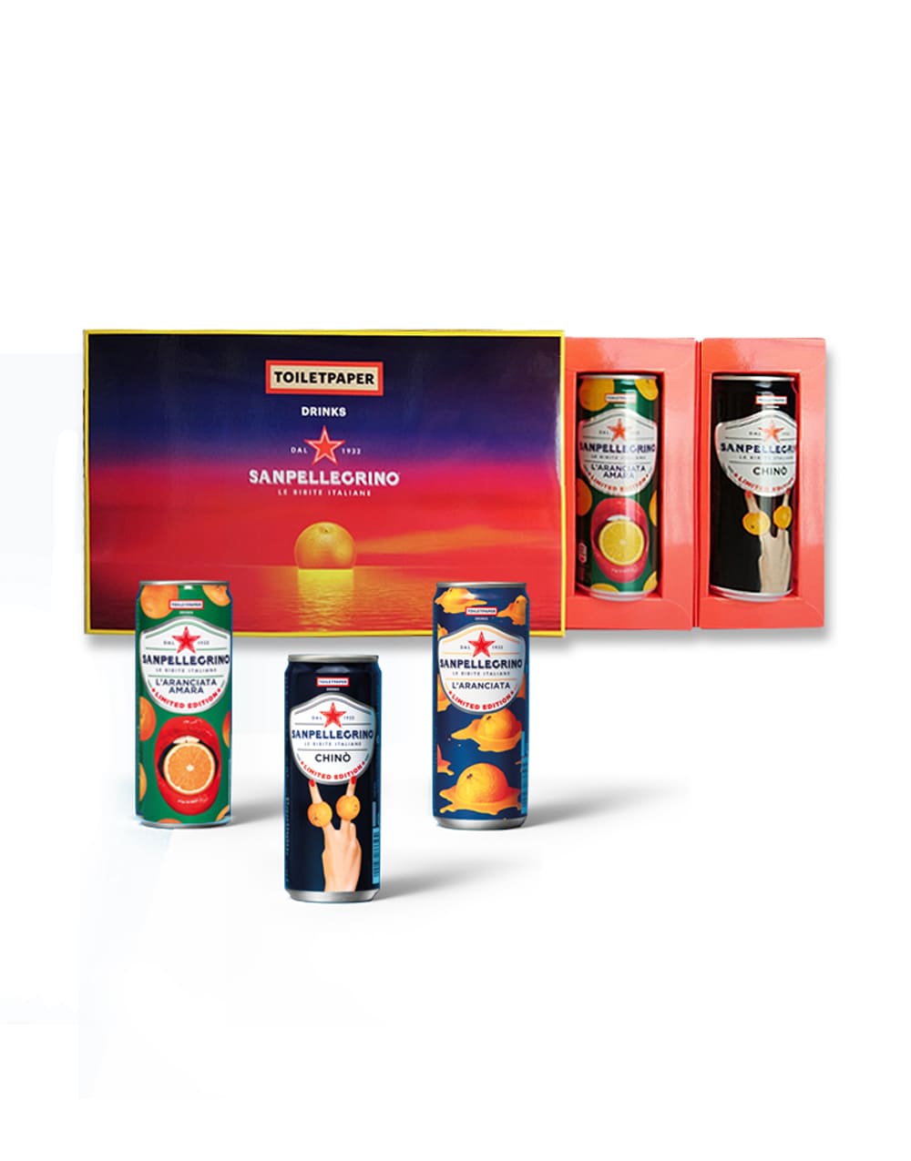 TOILETPAPER Drinks Sanpellegrino Kit Collezionista 3 Lattine