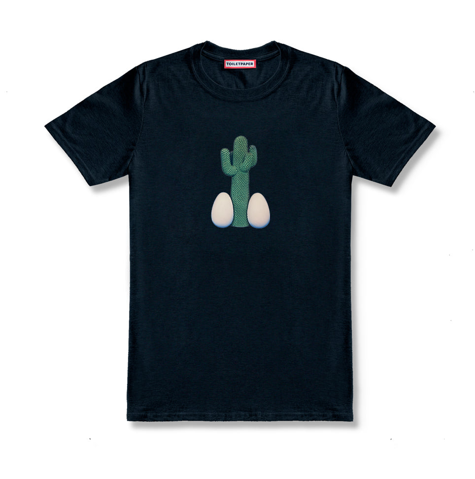 TOILETPAPER Cactus t-shirt maglietta cotone bianca
