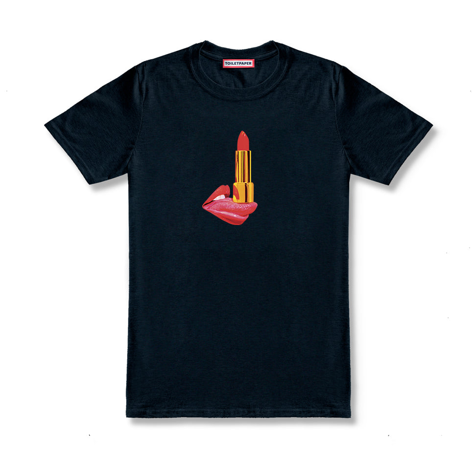 TOILETPAPER Tongue T-shirt maglietta cotone stampa lingua
