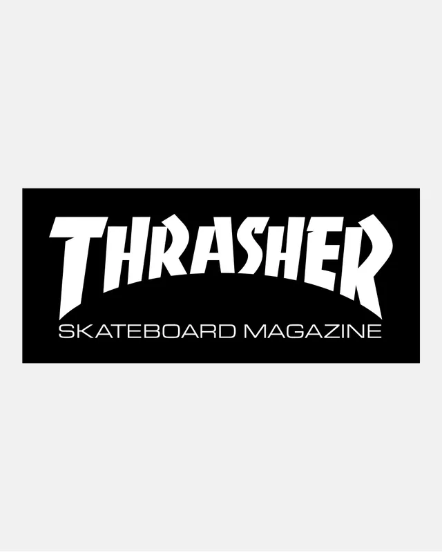 Thrasher Skate Mag adesivo nero logo skate
