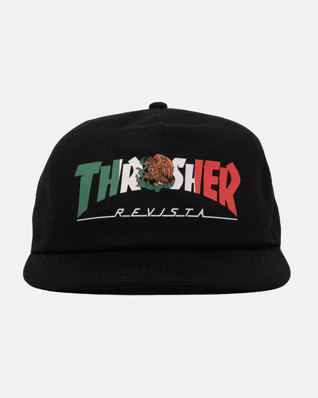 Thrasher Mexico Revista snapback nero cotone screen