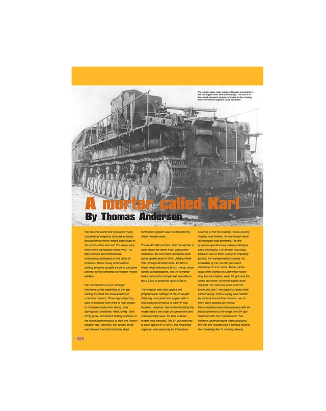 AFV Modeller Issue 12 Mortar Karl articolo PDF storia