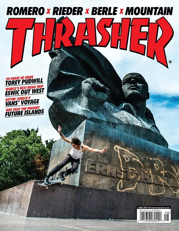 Thrasher Magazine agosto 2014 rivista arretrato Rieder
