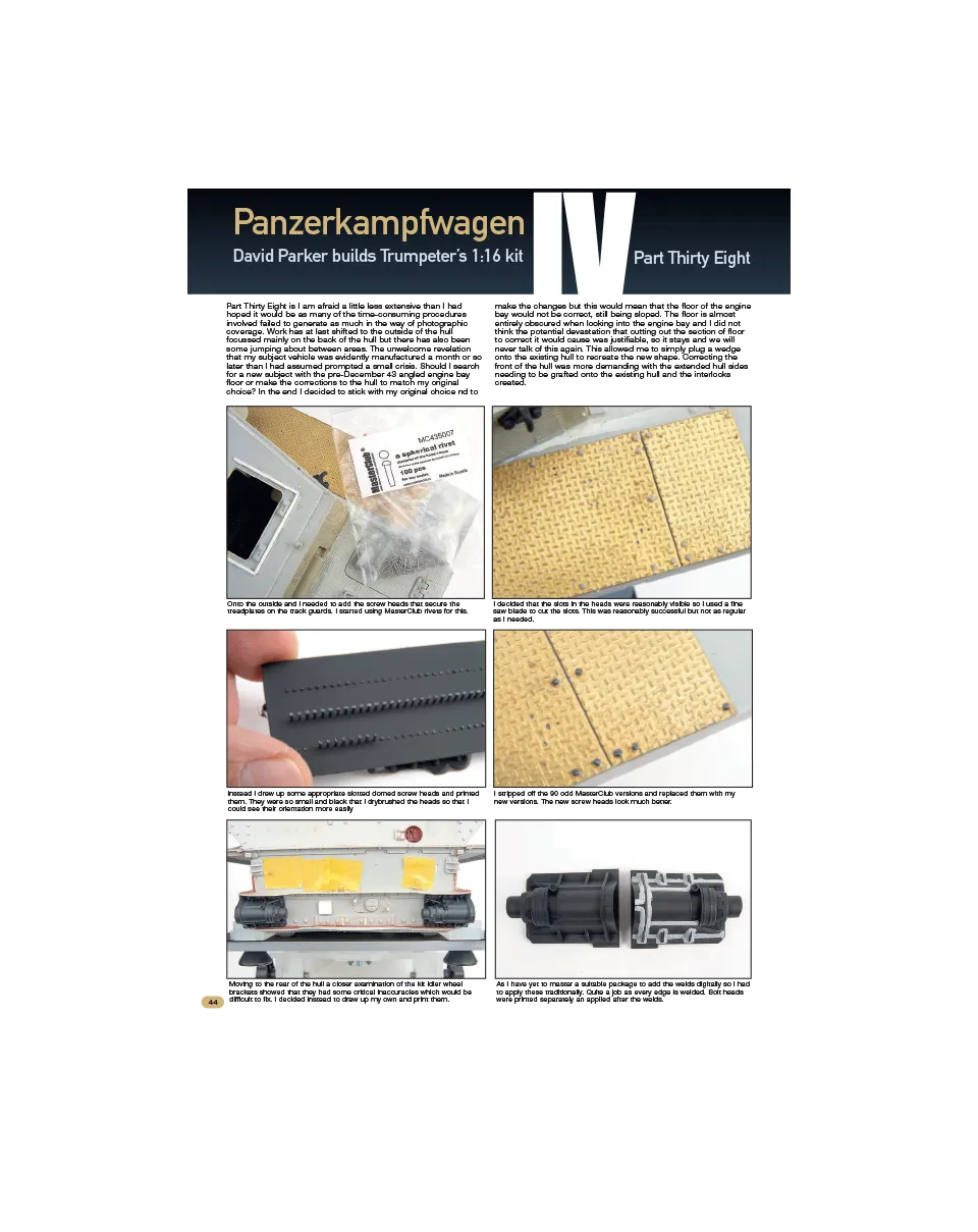 AFV Modeller AFV 120 articolo PDF Panzer IV Part 38 copia singola