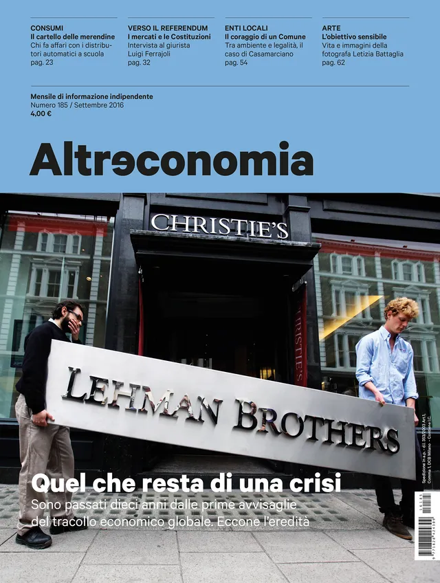 Altreconomia 185 rivista copia singola crisi