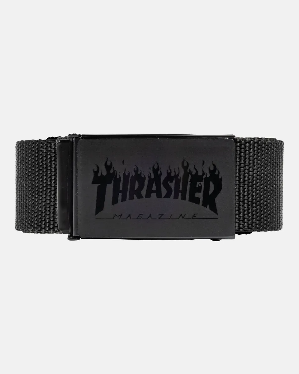 Thrasher Flame Logo cintura nera apribottiglie