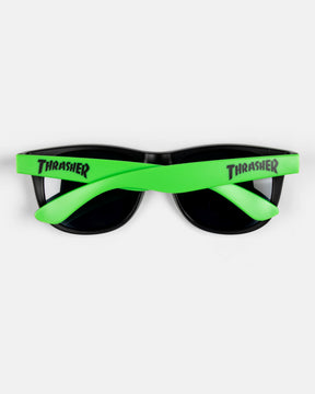 Thrasher Neon Green occhiali da sole verdi UV400 gommati