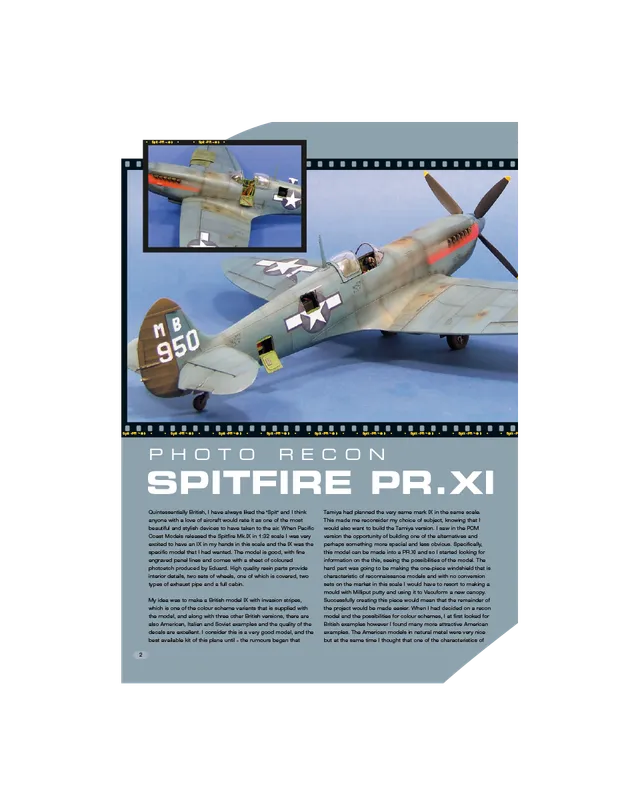 AFV Modeller AIR29 Spitfire PR.XI articolo PDF ricognizione