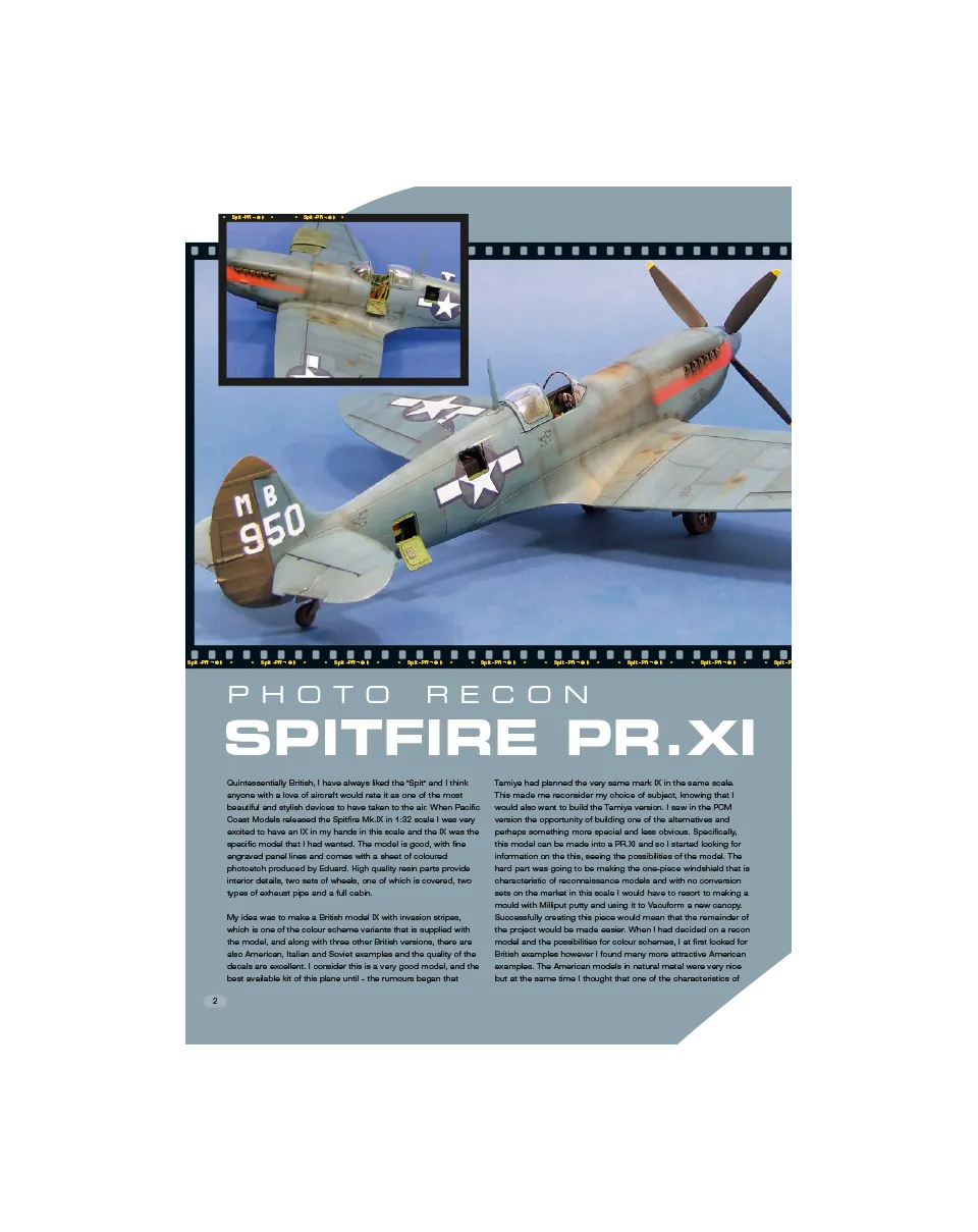 AFV Modeller AIR29 Spitfire PR.XI articolo PDF ricognizione