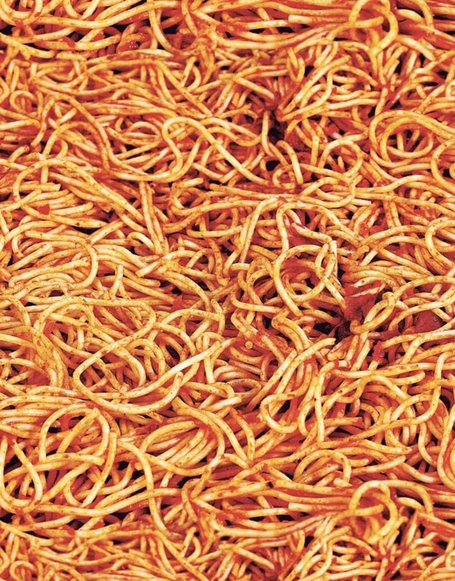 TOILETPAPER Luxury Shit Kitchen Confidential carta da parati Spaghetti 400x310 cm