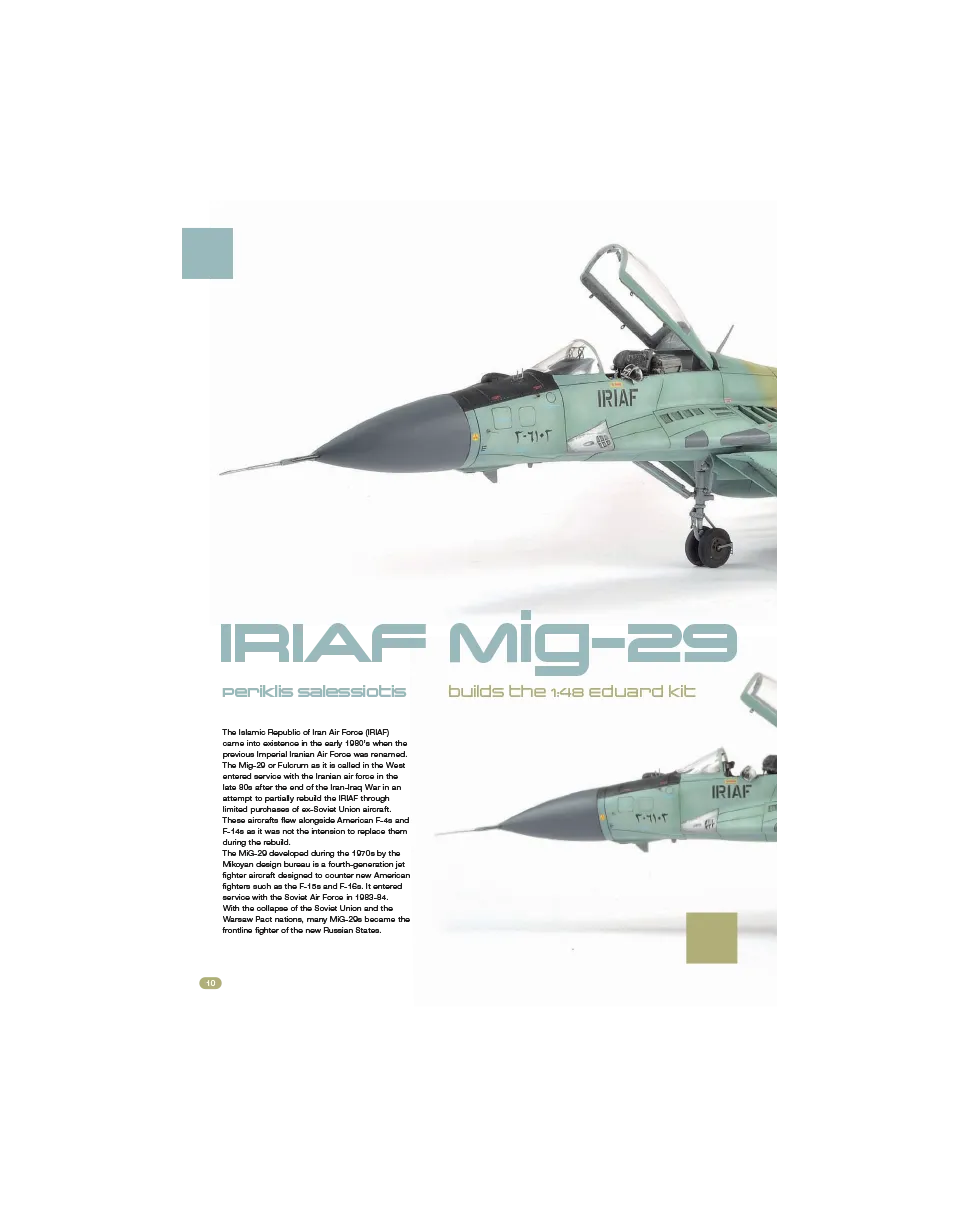 AFV Modeller AIR61 PDF IRIAF Mig-29 copia singola