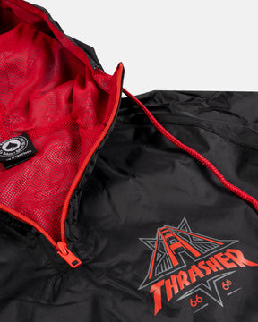 Thrasher Golden Gate giacca anorak nero water resistant