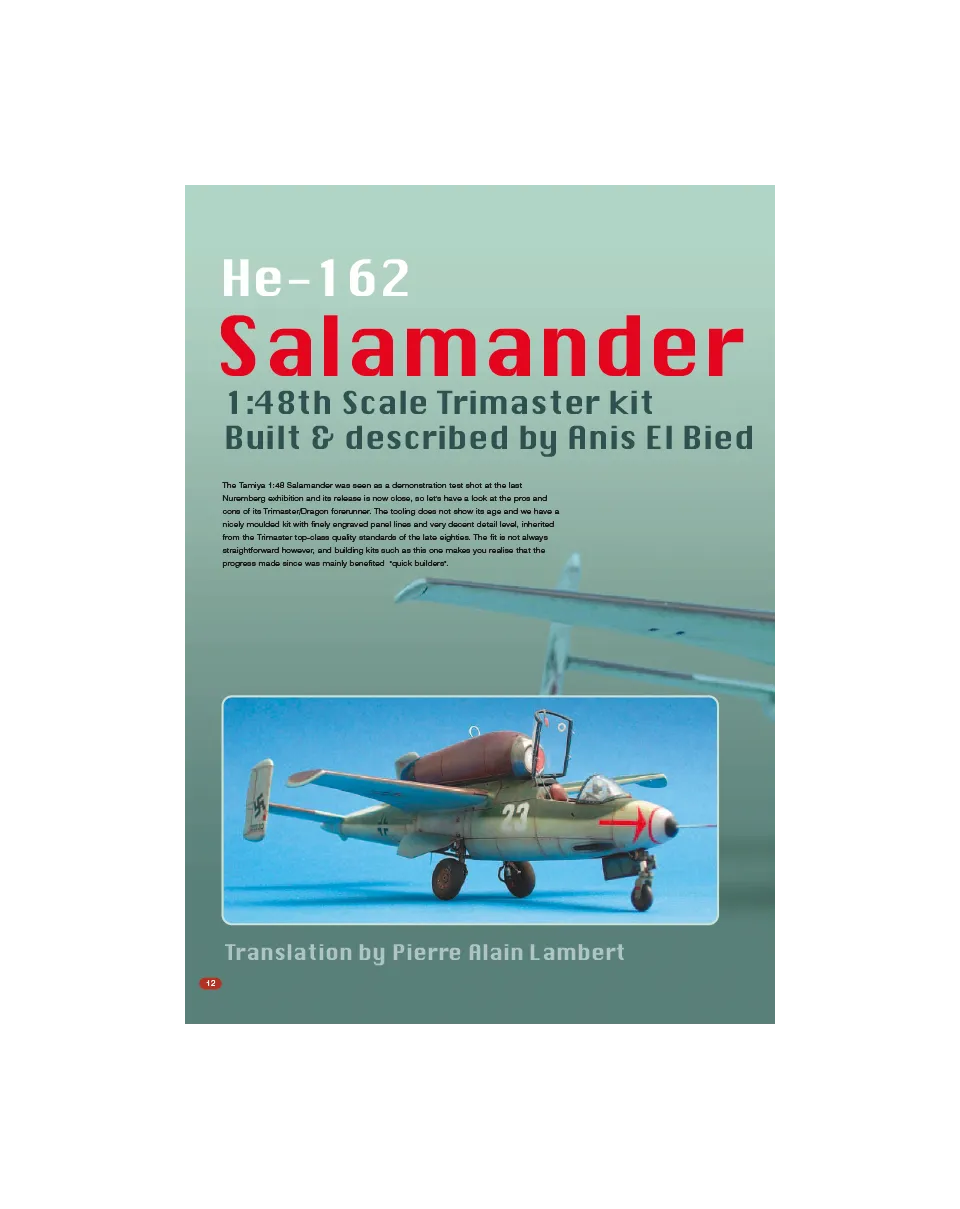 AFV Modeller AIR6 He-162 Salamander articolo PDF