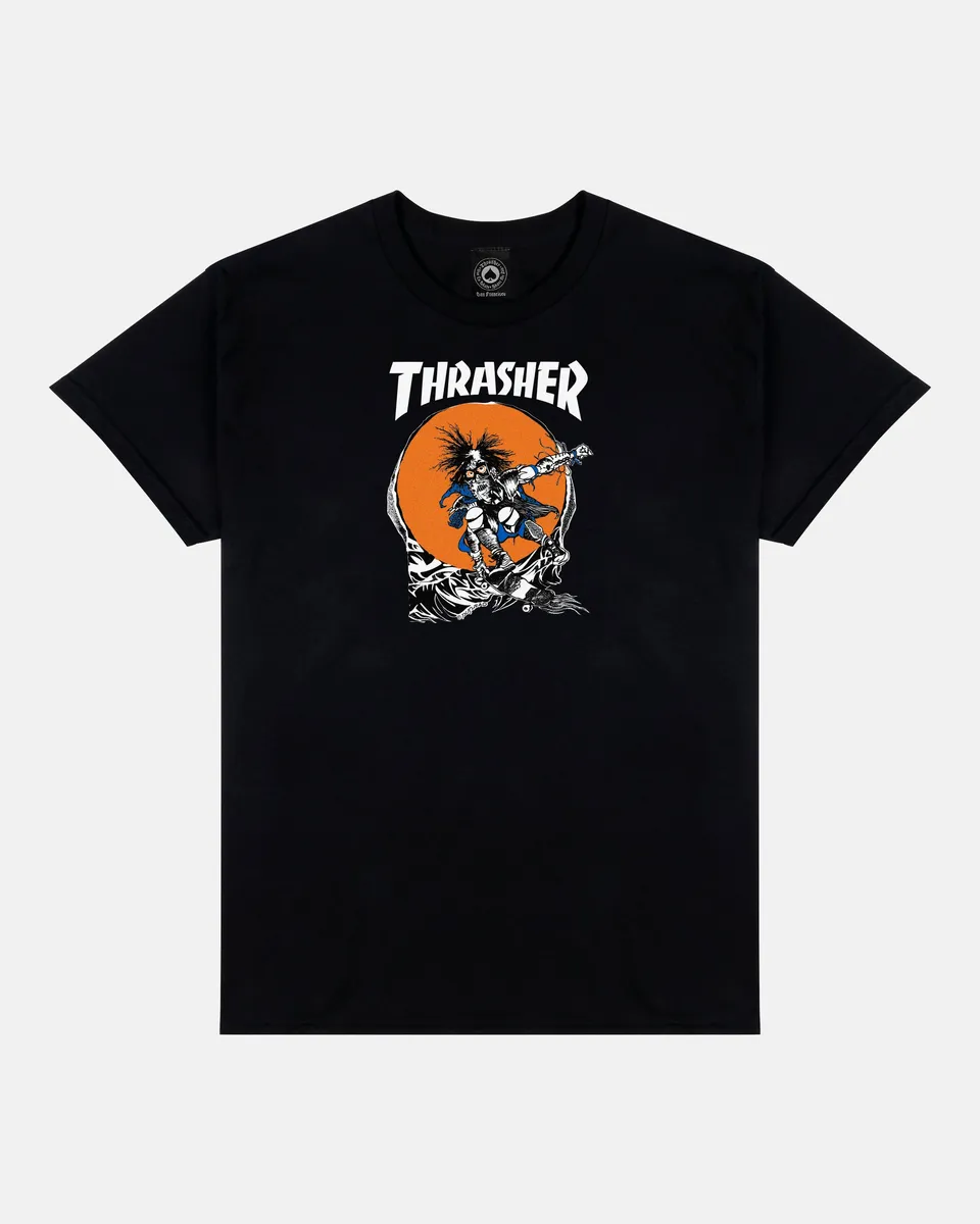 Thrasher Skate Outlaw maglietta t-shirt nera cotone