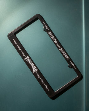 Thrasher Barbed Wire portatarga nero Skate and Destroy