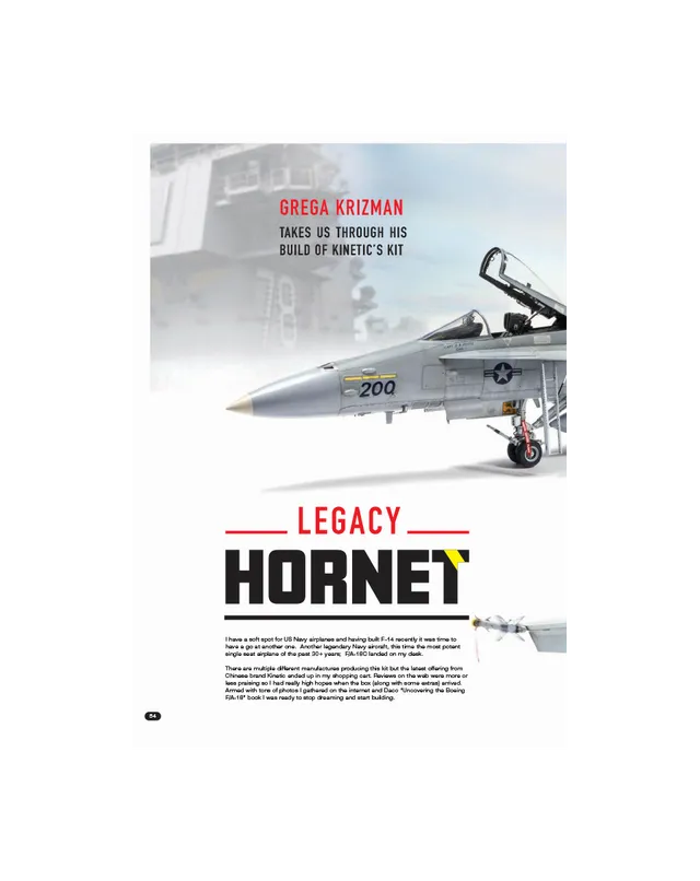 AFV Modeller AIR104 Legacy Hornet articolo PDF singolo