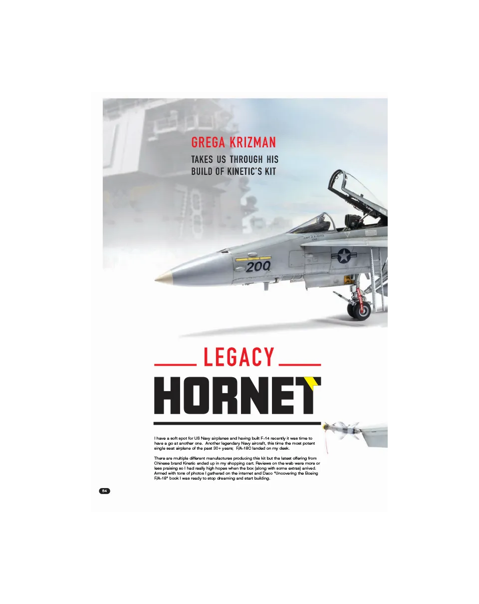AFV Modeller AIR104 Legacy Hornet articolo PDF singolo