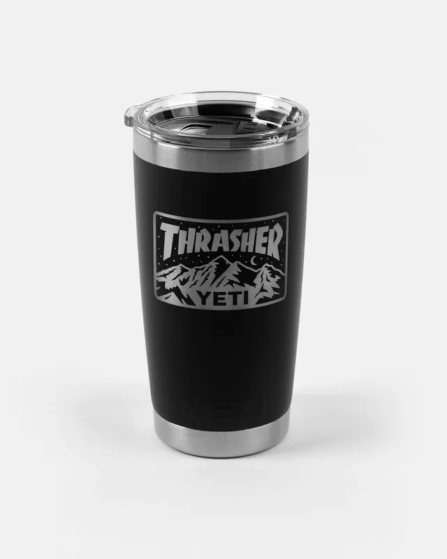 Yeti x Thrasher 20 oz Rambler tazza termica nera 591 ml
