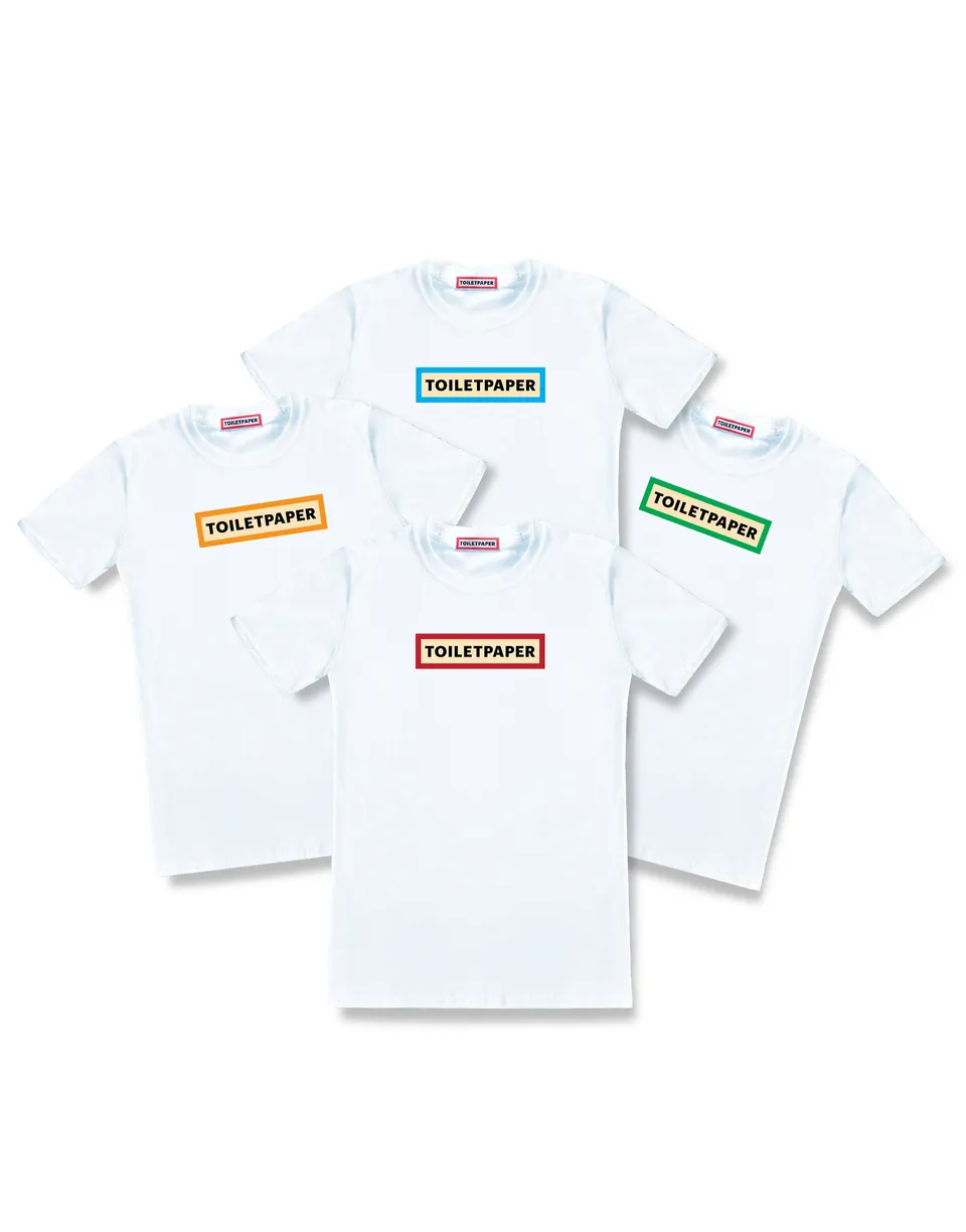 TOILETPAPER Choco Rainbow Tee t-shirt M multicolore cotone