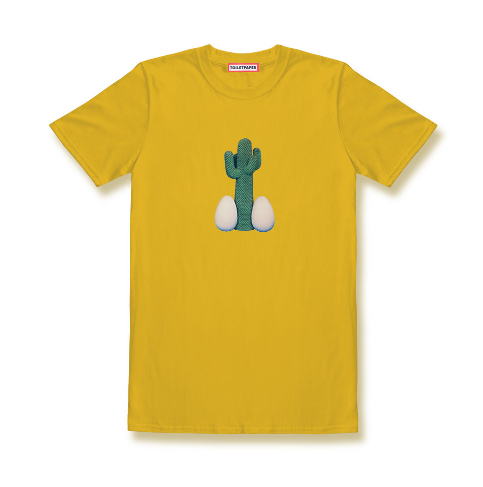 TOILETPAPER Cactus t-shirt maglietta cotone bianca