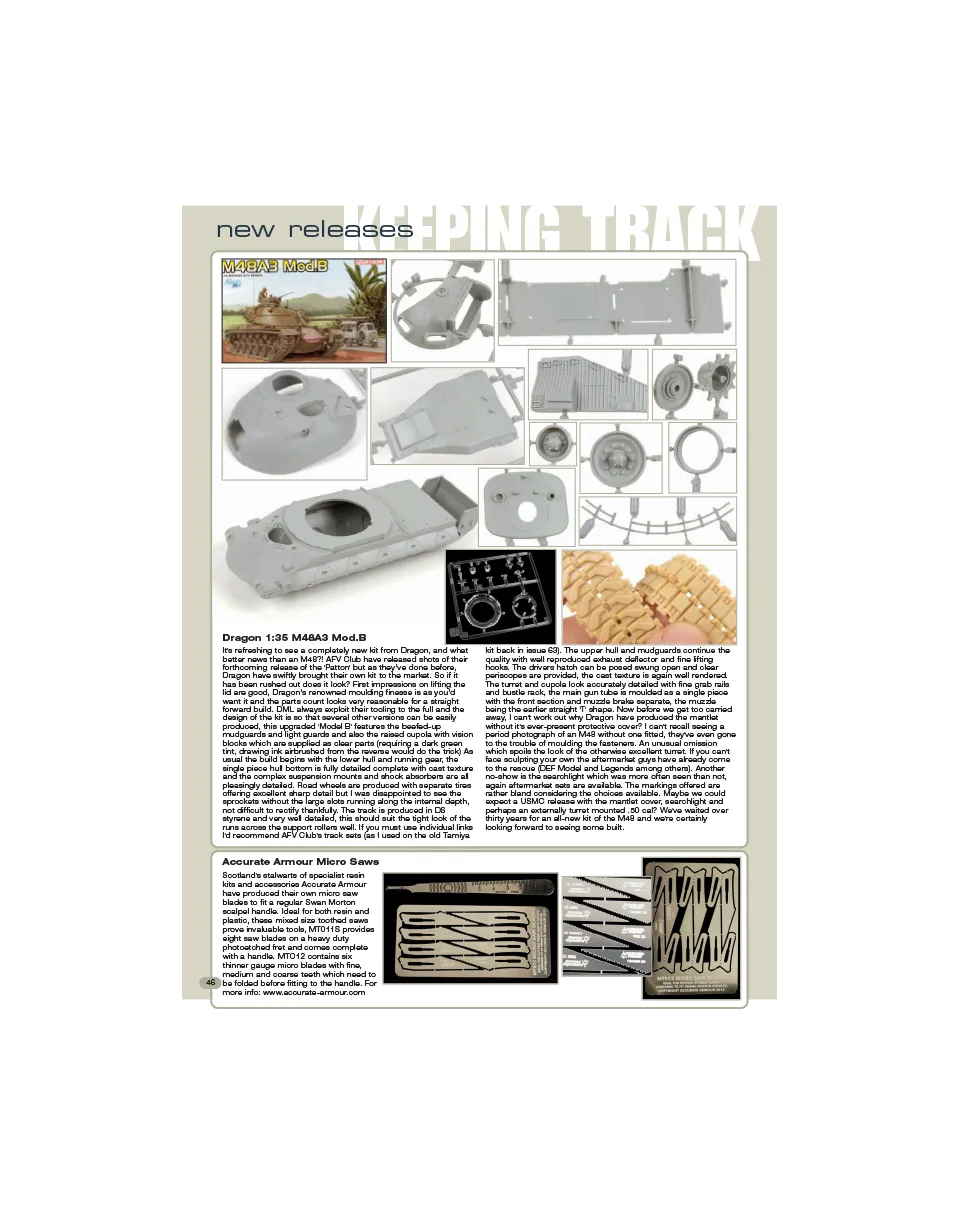 AFV Modeller AFV73 Keeping Track articolo PDF copia singola cingoli