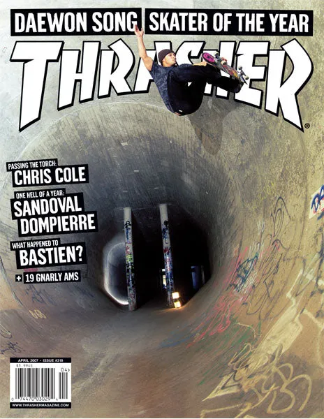 Thrasher aprile 2007 rivista SOTY Daewon Song copia singola