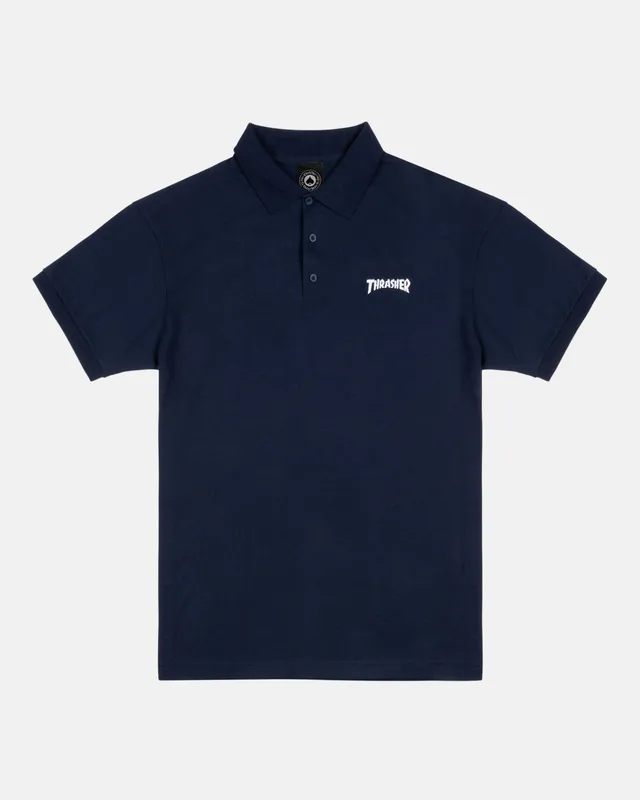 Thrasher Polo polo navy cotone
