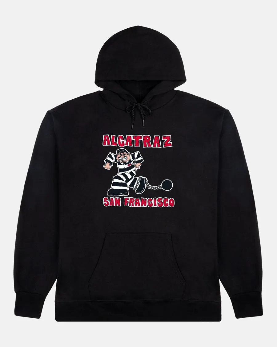 Thrasher Alcatraz hoodie felpa nera Mike Gigliotti
