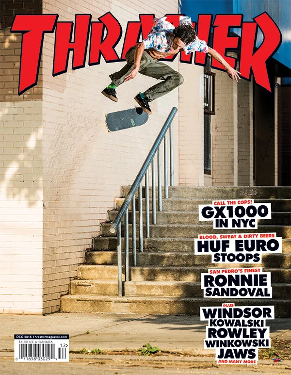 Thrasher Magazine dicembre 2016 rivista copia singola