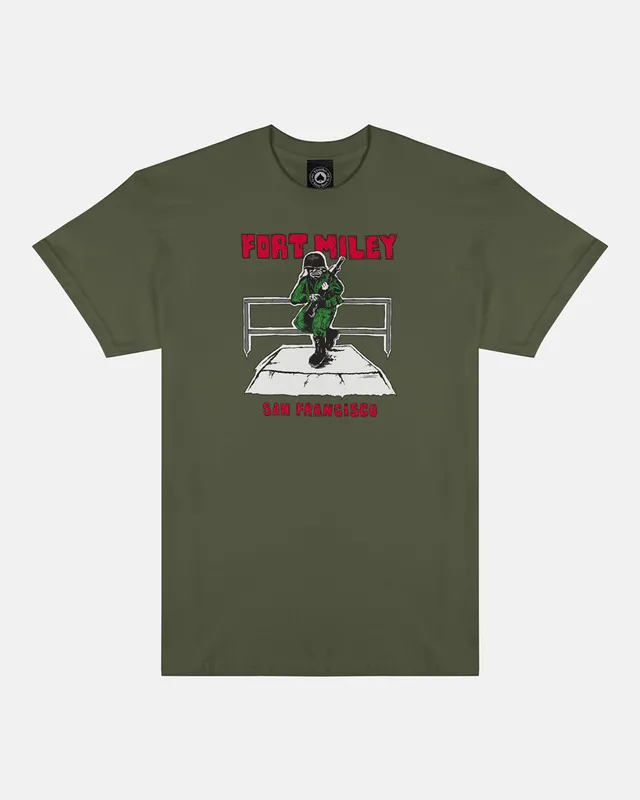 Thrasher Fort Miley t-shirt verde militare cotone