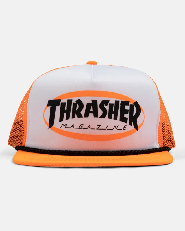 Thrasher Ellipse Trucker cappello arancione rete