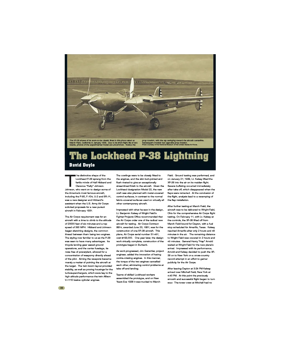 AFV Modeller AIR5 articolo PDF Lockheed P-38 Lightning