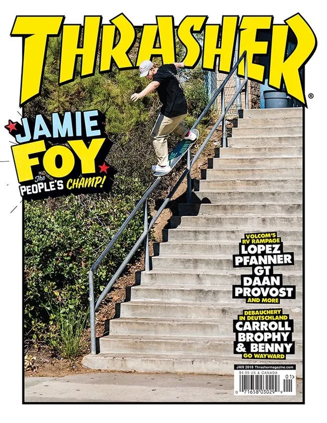 Thrasher Magazine gennaio 2018 rivista copia singola Foy