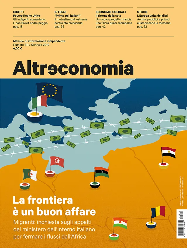 Altreconomia 211 La frontiera rivista copia singola migranti