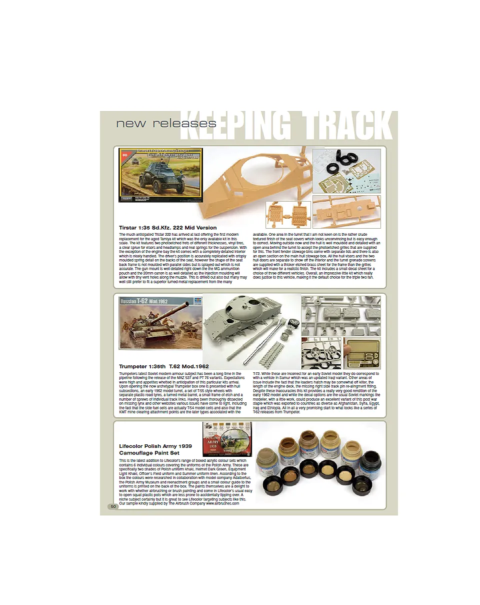 AFV Modeller Issue 50 articolo PDF Keeping Track