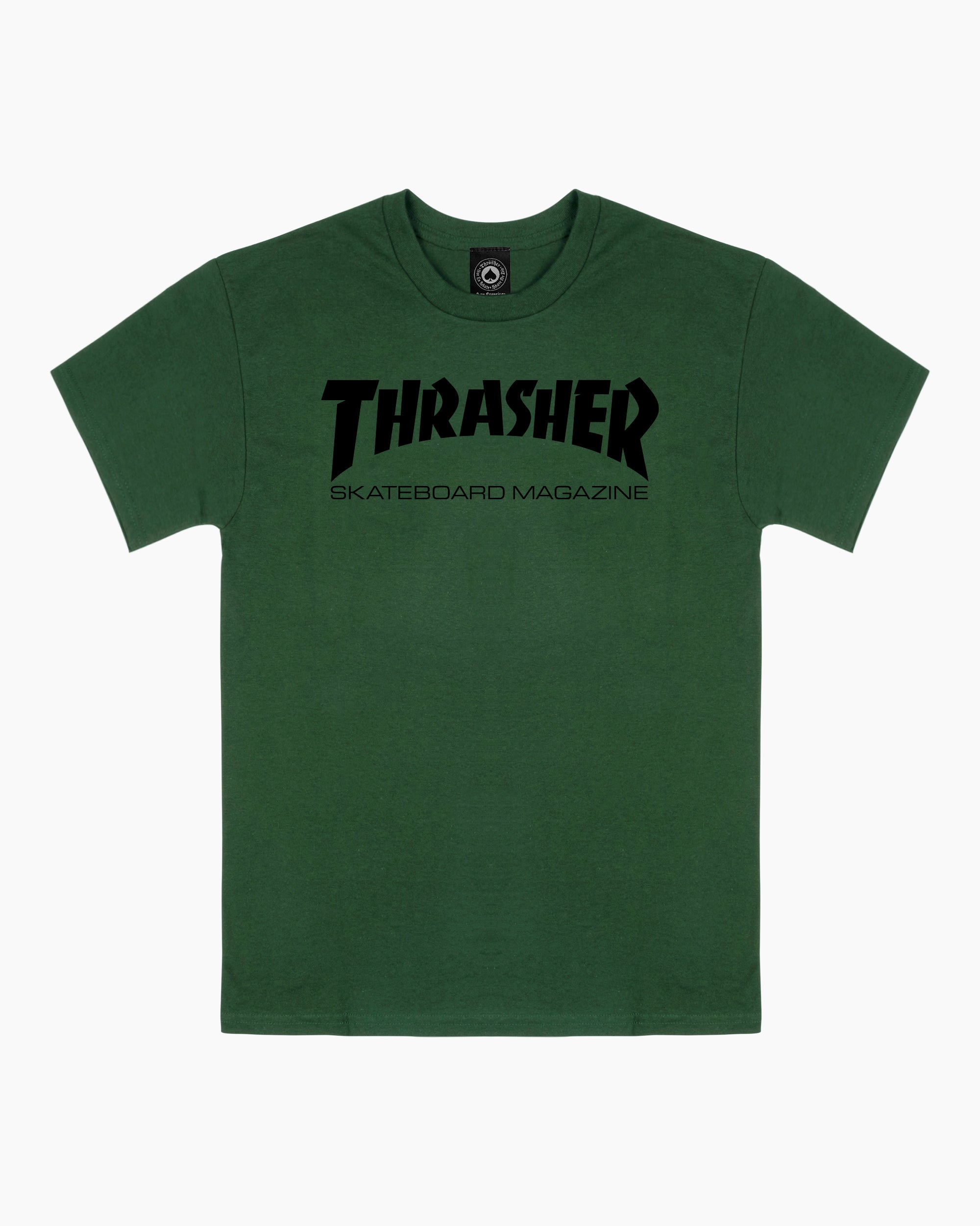Thrasher Skate Mag maglietta verde army cotone USA