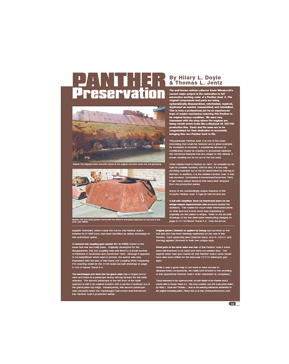 AFV Modeller Issue 16 rivista PDF Panther Preservation singola