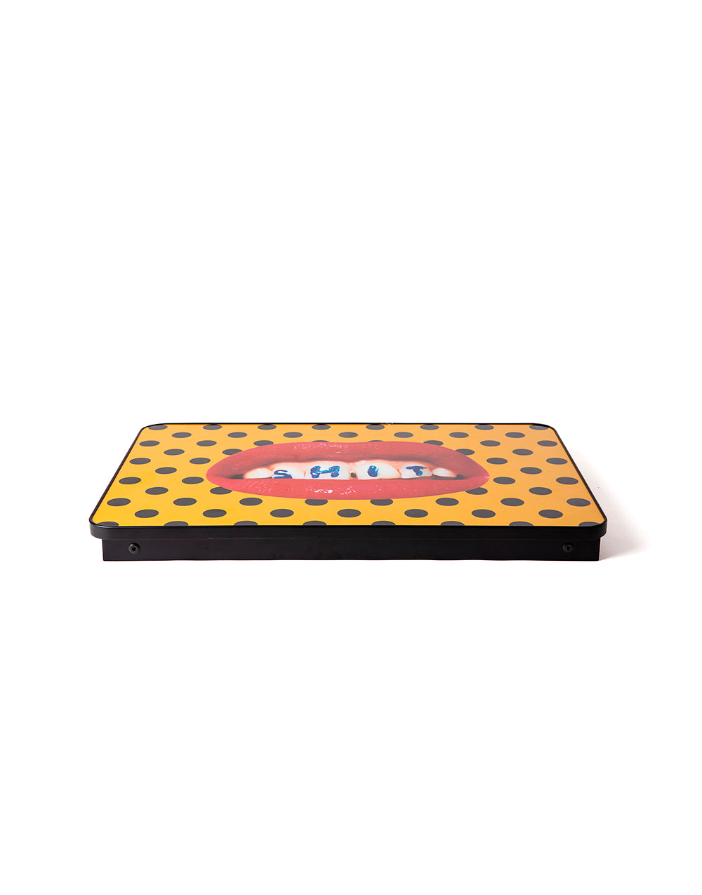 TOILETPAPER Sofa Tray vassoio legno gambe pieghevoli 56x38 cm