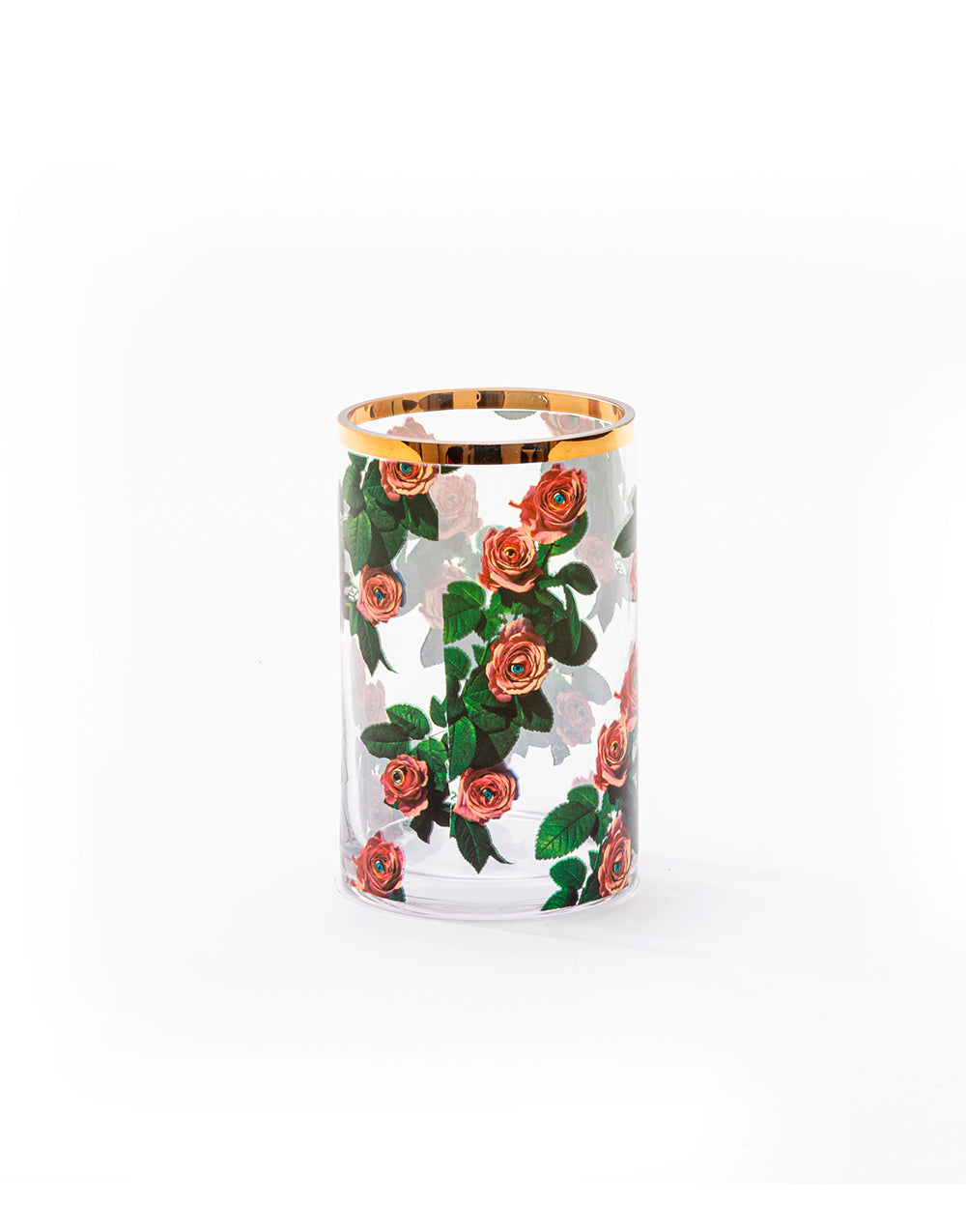 TOILETPAPER Cylindrical Small vaso vetro Roses 14 cm