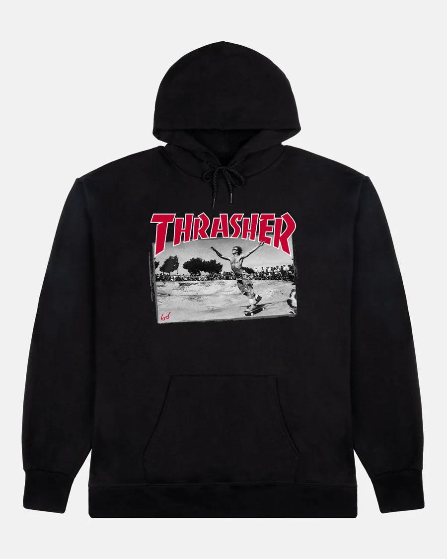 Thrasher Jake Dish Hoodie Felpa Nera Cappuccio