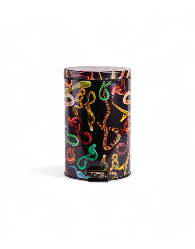 TOILETPAPER Dustbins 12L pattumiera Roses 12 litri metallo