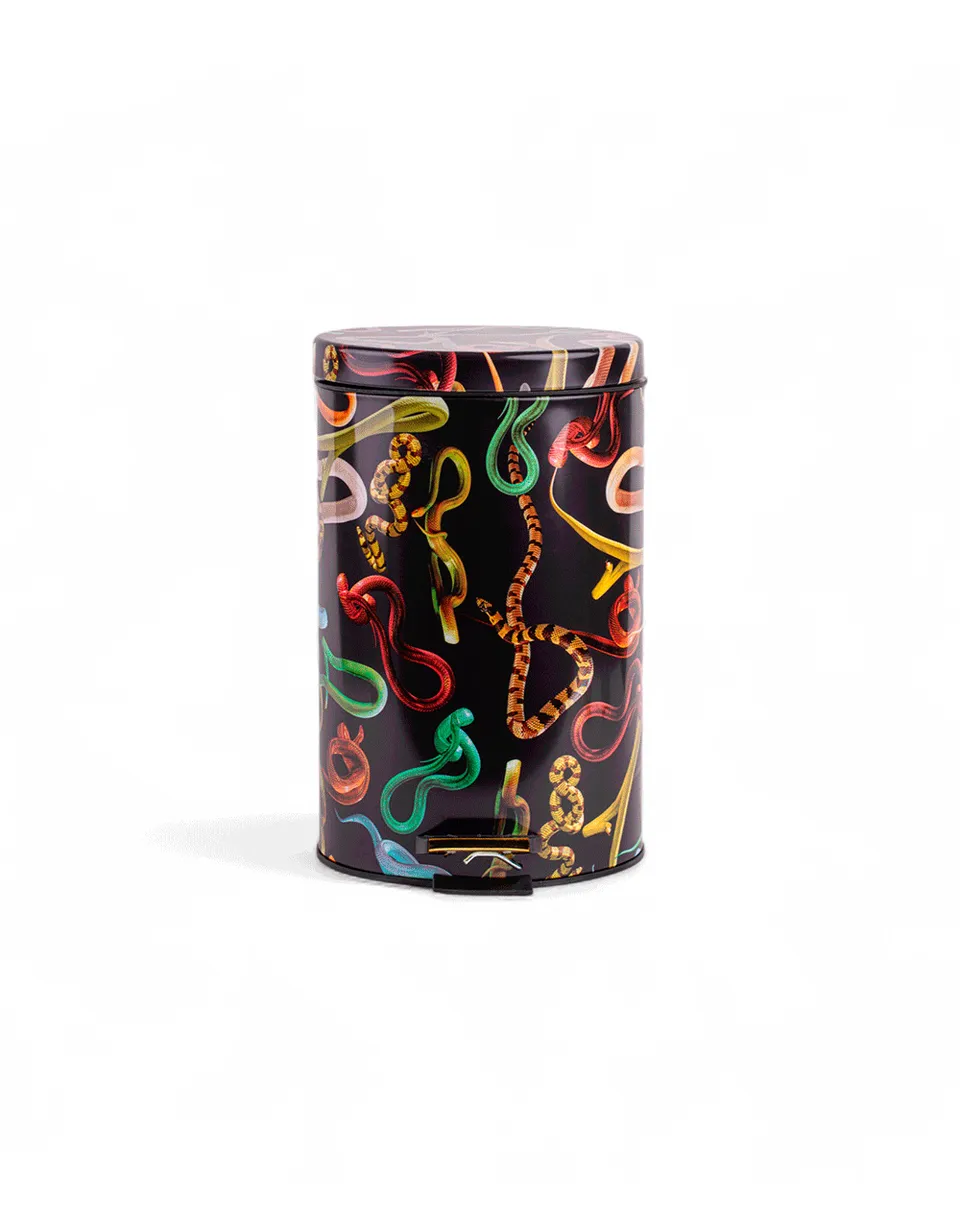 TOILETPAPER Dustbins 12L pattumiera Roses 12 litri metallo
