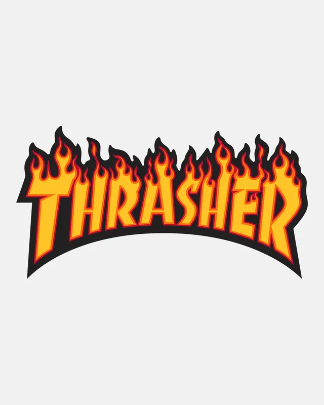 Thrasher Flame Sticker Adesivo Giallo Fiamma